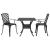 Set mobilier bistro, 3 piese, negru, aluminiu turnat GartenMobel Dekor