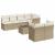 Set canapele de grădină, 8 piese, cu perne, bej, poliratan GartenMobel Dekor