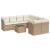 Set canapele de grădină, 9 piese, cu perne, bej, poliratan GartenMobel Dekor