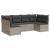 Set canapele de grădină cu perne, 6 piese gri deschis poliratan GartenMobel Dekor