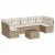 Set canapele de grădină, 8 piese, cu perne, bej, poliratan GartenMobel Dekor