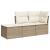 Set canapele de grădină, 3 piese, cu perne, bej, poliratan GartenMobel Dekor