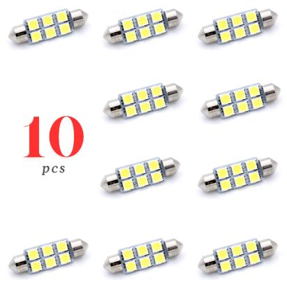 Bec LED sofit 39 mm 12V SMD 108 lm Carguard CLD303, set 10 bucăți