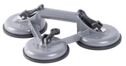 Ventuză triplă pentru sticlă Strend Pro CUP-785, aluminiu, 100 kg, 127 mm