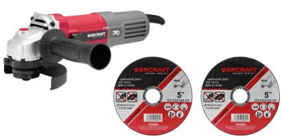 Polizor unghiular Worcraft AG08-125P 710W, 125 mm, M14, cu 2 discuri