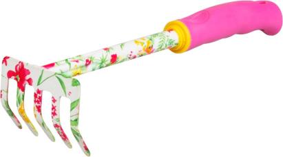 Greblă mică de grădină Strend Pro Ladies Line, roz, 30x8,5 cm