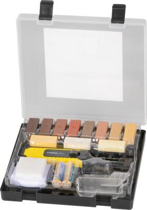 Kit reparatie parchet si suprafete din lemn Strend Pro 8150, cu 11 cearuri