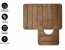 Set 2 covorașe de baie maro antiderapante, super absorbante 80x50 + 50x40 cm