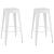 Scaune de bar stivuibile, 2 buc., alb, metal GartenMobel Dekor