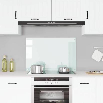 Panou antistropi de bucătărie, alb, 90x60 cm, sticlă securizată GartenMobel Dekor