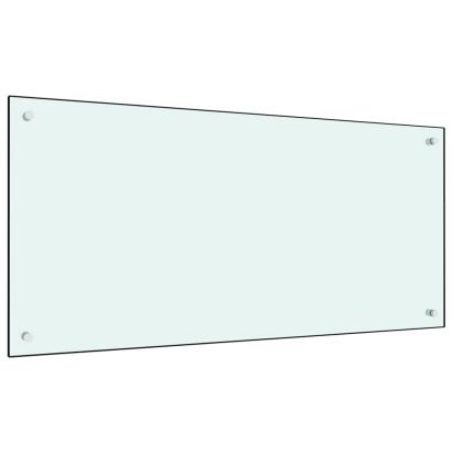 Panou antistropi de bucătărie, alb, 100x50 cm sticlă securizată GartenMobel Dekor