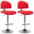 Scaune de bar, 2 buc., roșu, piele ecologică GartenMobel Dekor