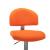 Scaune de bar, 2 buc., portocaliu, piele ecologică GartenMobel Dekor
