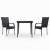 Set mobilier de grădină, 3 piese, negru GartenMobel Dekor