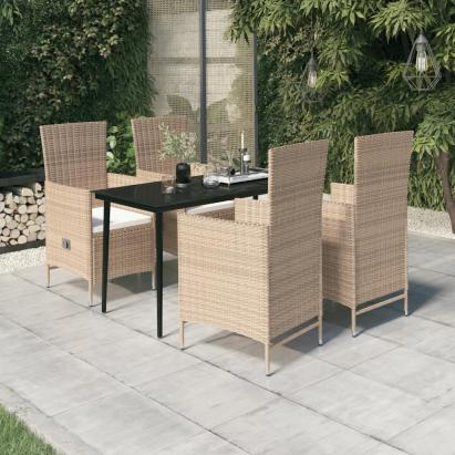 Set de mobilier pentru grădină cu perne, 5 piese, bej GartenMobel Dekor