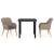 Set mobilier de grădină cu perne, 3 piese, maro GartenMobel Dekor