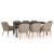 Set mobilier de grădină cu perne, 9 piese, maro GartenMobel Dekor