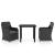 Set mobilier de grădină cu perne, 3 piese, negru GartenMobel Dekor