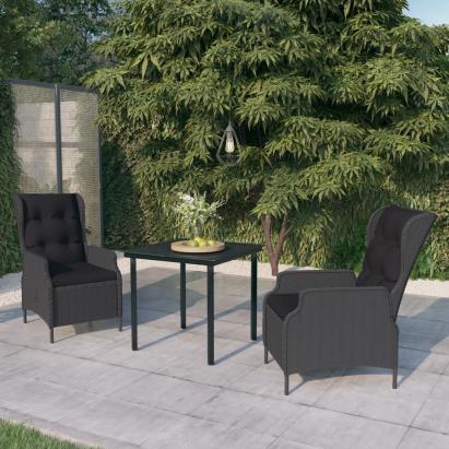 Set de mobilier pentru grădină, 3 piese, gri închis GartenMobel Dekor