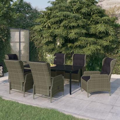 Set mobilier pentru grădină, 7 piese, maro GartenMobel Dekor