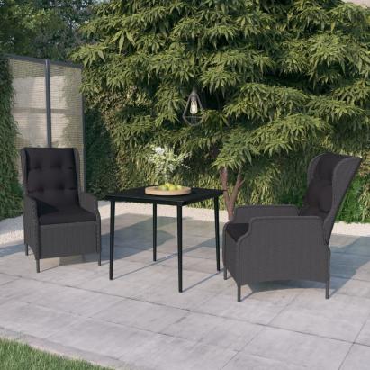 Set de mobilier pentru grădină, 3 piese, gri închis GartenMobel Dekor