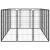 Țarc câini 16 panouri negru 50x100 cm oțel vopsit electrostatic GartenMobel Dekor