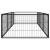 Țarc câini 8 panouri negru 100x50 cm, oțel vopsit electrostatic GartenMobel Dekor