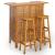 Set mobilier de bar de grădină, 3 piese, lemn masiv de acacia GartenMobel Dekor