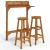 Set mobilier de bar de balcon, 3 piese, lemn masiv de acacia GartenMobel Dekor