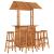 Set mobilier de bar de grădină, 5 piese, lemn masiv de acacia GartenMobel Dekor