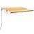 Copertină autonomă retractabilă automat galben&alb 300x250 cm GartenMobel Dekor