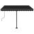 Copertină autonomă retractabilă automat, antracit, 300x250 cm GartenMobel Dekor