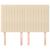 Tăblie de pat crem 144x5x118/128 cm, material textil GartenMobel Dekor