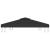 Acoperiș de pavilion, 2 niveluri, negru, 3x3 m, 310 g/m² GartenMobel Dekor