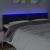 Tăblie de pat cu LED, negru, 200x5x78/88 cm, piele ecologică GartenMobel Dekor