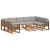 Set de canapele de exterior 10 pcs Gri natural și deschis GartenMobel Dekor