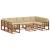 Set de canapele de exterior cu pernă 10 pcs Natural și Bej GartenMobel Dekor