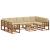 Set de canapele de exterior cu pernă 10 pcs Natural și Bej GartenMobel Dekor