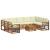 Seturi de canapele 10 pcs Natural și Crem Lemn Solid de Acacia GartenMobel Dekor