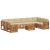 Seturi de canapele 11 pcs Natural și Bej Lemn Solid de Acacia GartenMobel Dekor