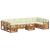 Seturi de canapele 11 pcs Natural și Crem Lemn Solid de Acacia GartenMobel Dekor