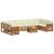 Seturi de canapele 11 pcs Natural și Crem Lemn Solid de Acacia GartenMobel Dekor