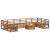 Seturi de canapele 11 pcs natural Lemn Solid de Acacia GartenMobel Dekor