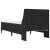 Cadru de pat cu saltea cu headboard Negru 90 x 190 cm Catifea GartenMobel Dekor