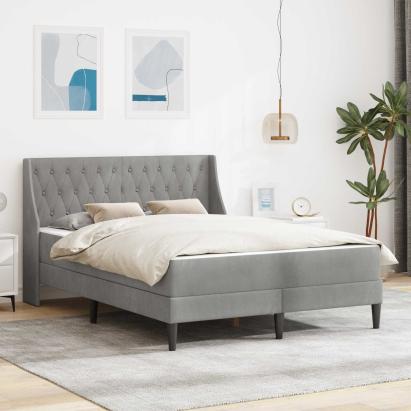 Cadru de pat cu saltea cu saltea cu headboard Catifea GartenMobel Dekor