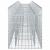 Pat ridicat din gabion 2 pcs Argintiu 300 x 50 x 60 cm GartenMobel Dekor