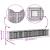 Pat ridicat din gabion 2 pcs Argintiu 400 x 50 x 60 cm GartenMobel Dekor