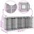 Pat ridicat din gabion 2 pcs Argintiu 200 x 50 x 80 cm GartenMobel Dekor