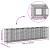 Pat ridicat din gabion 2 pcs Argintiu 330 x 50 x 80 cm GartenMobel Dekor