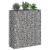 Pat ridicat din gabion 2 pcs Argintiu 130 x 50 x 150 cm GartenMobel Dekor